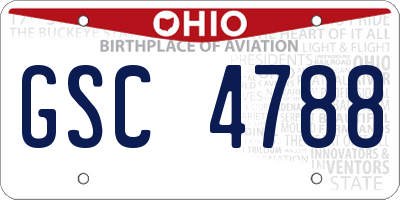 OH license plate GSC4788