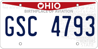 OH license plate GSC4793