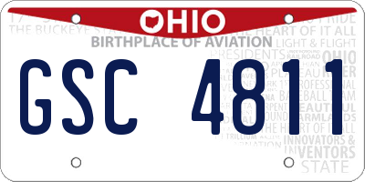 OH license plate GSC4811