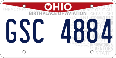 OH license plate GSC4884