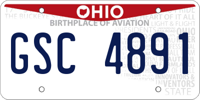 OH license plate GSC4891