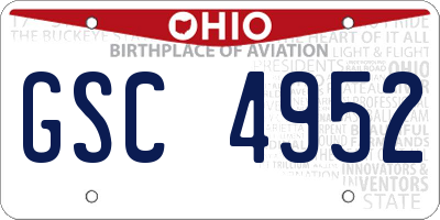 OH license plate GSC4952