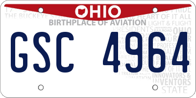 OH license plate GSC4964