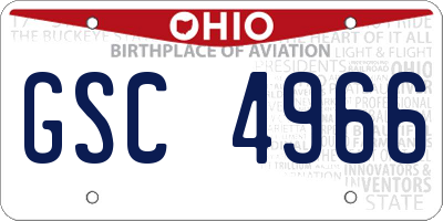 OH license plate GSC4966