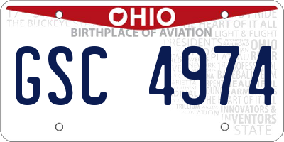 OH license plate GSC4974