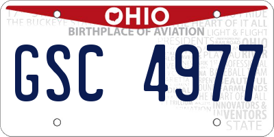 OH license plate GSC4977