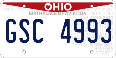 OH license plate GSC4993