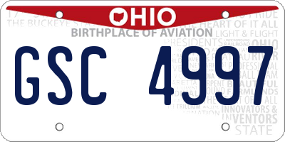 OH license plate GSC4997