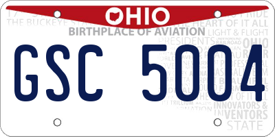 OH license plate GSC5004