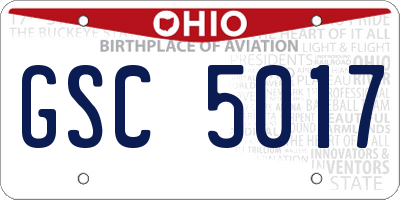 OH license plate GSC5017