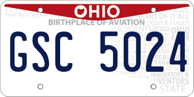 OH license plate GSC5024