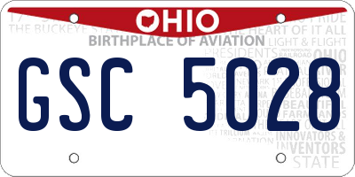 OH license plate GSC5028