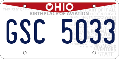 OH license plate GSC5033