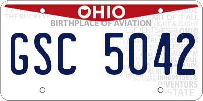 OH license plate GSC5042