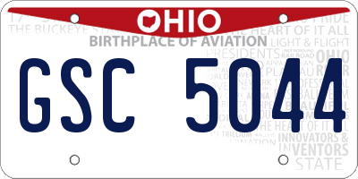 OH license plate GSC5044