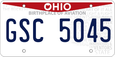 OH license plate GSC5045