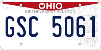 OH license plate GSC5061