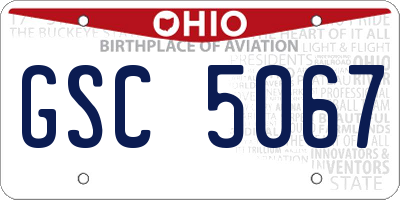 OH license plate GSC5067