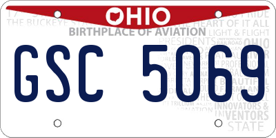 OH license plate GSC5069