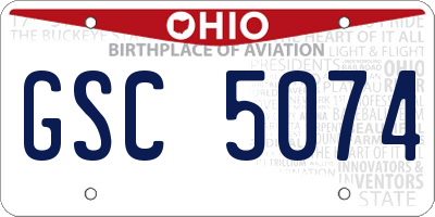 OH license plate GSC5074