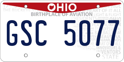 OH license plate GSC5077