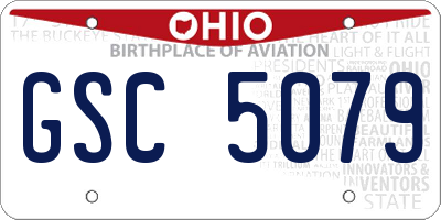 OH license plate GSC5079