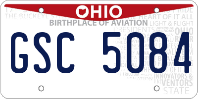 OH license plate GSC5084