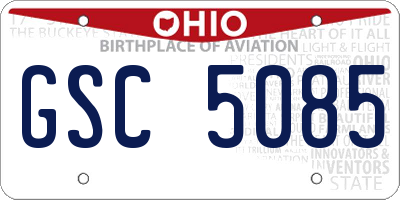 OH license plate GSC5085