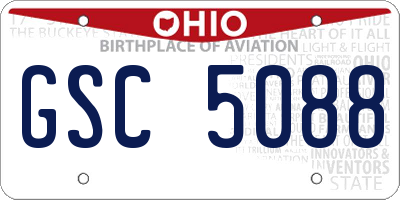 OH license plate GSC5088