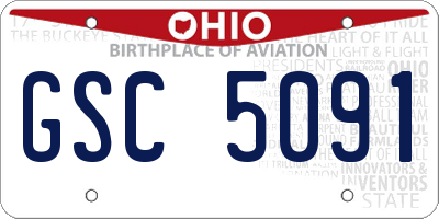 OH license plate GSC5091