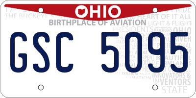 OH license plate GSC5095