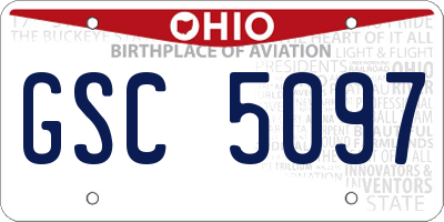 OH license plate GSC5097