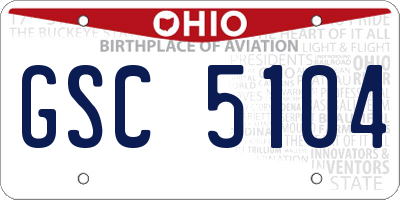 OH license plate GSC5104