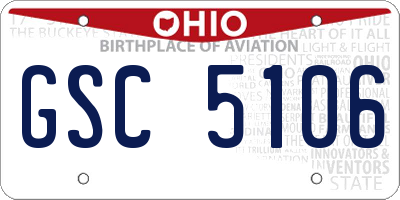 OH license plate GSC5106