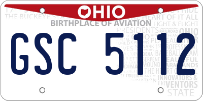 OH license plate GSC5112