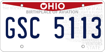 OH license plate GSC5113