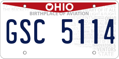 OH license plate GSC5114