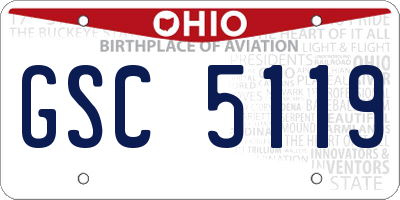 OH license plate GSC5119