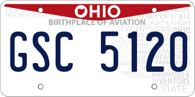 OH license plate GSC5120