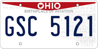 OH license plate GSC5121