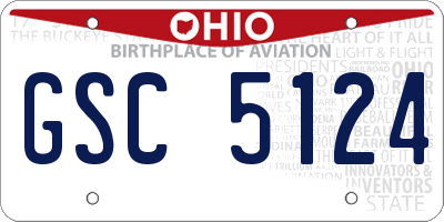 OH license plate GSC5124