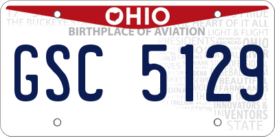 OH license plate GSC5129