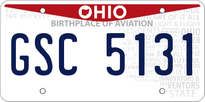 OH license plate GSC5131