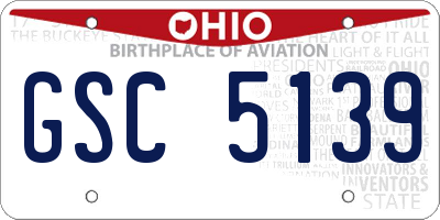 OH license plate GSC5139