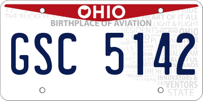 OH license plate GSC5142