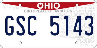 OH license plate GSC5143