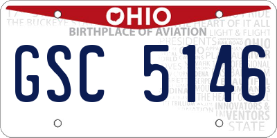 OH license plate GSC5146