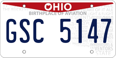 OH license plate GSC5147