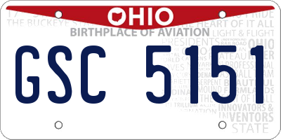 OH license plate GSC5151