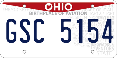 OH license plate GSC5154